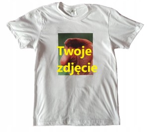 KOSZULKA MĘSKA T-SHIRT TWOJE ZDJĘCIE ROZMIAR XXL