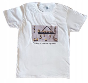 KOSZULKA MĘSKA T-SHIRT MINIONKI INŻYNIER ROZMIAR M
