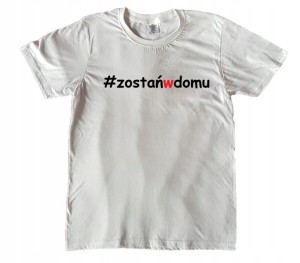 KOSZULKA MĘSKA #ZOSTAŃWDOMU LOGO ROZMIAR L
