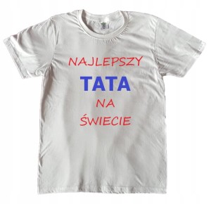 KOSZULKA MĘSKA NAJLPESZY TATA NA ŚWIECIE ROZM L