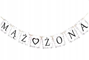 BANER NAPIS MĄŻ ŻONA 2,3 M WESELE ŚLUB