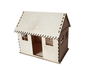 #284 Dom domek ze sklejki dla lalek decoupage