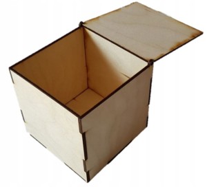 #280 Pudełko drewniane 10x10x10cm decoupage