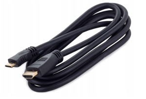 #633 KABEL HDMI MINI FULL HD 1080 ZŁOTE WTYKI 1,5m