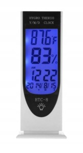 #457 TERMOMETR CYFROWY LCD LED STACJA POGODY ALARM
