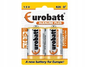 BATERIA ALKALINE PLUS LR20 EUROBATT 2 SZT