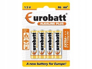 BATERIA ALKALINE PLUS AA LR6 EUROBATT 4 SZT