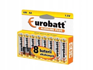 BATERIA ALKALINE PLUS AA LR6 EUROBATT 8 SZT