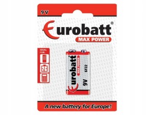 BATERIA MAX POWER 6F22C 9 VOLT EUROBATT 1 SZT