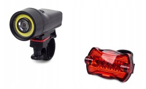 #694 OŚWIETLENIE ROWEROWE 5+1 LED PRZÓD TYŁ ROWER