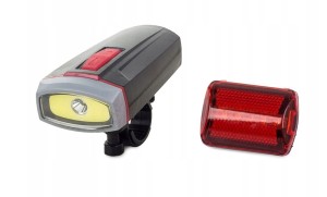 #692 OŚWIETLENIE ROWEROWE 5W LED PRZÓD TYŁ LAMPKI