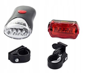 #252 ÓSWIETLENIE ROWEROWE LED PRZÓD TYŁ 4 + 5