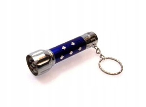 #135 LATARKA DIODOWA 7 LED BRELOK + BATERIE