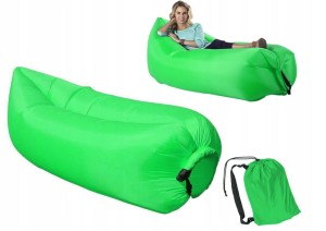 #856 SOFA MATERAC LEŻAK POWIETRZE LAZY BAG ZIELONY