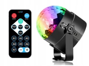 #69 KULA DYSKOTEKOWA DISCO LED RGB + PILOT