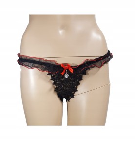 #133 Czarne Stringi bielizna erotyczna sexy
