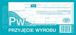381-8 PW przyjęcie wyrobu jednopozycyjne 1/3 A4
