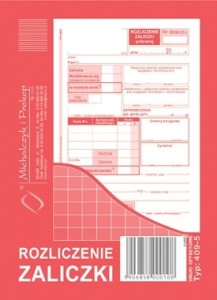409-5 Rozliczenie zaliczki A6