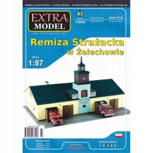 MODEL REMIZA STRAŻACKA W ŻELECHOWIE H0 + LASERY