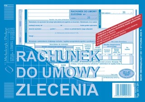 511-3H A5 40 kartek Rachunek do umowy zlecenia