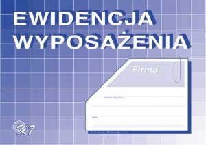 K7 EWIDENCJA WYPOSAŻENIA DLA PROWADZĄCYCH KPIR