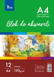 BLOK DO AKWARELI SZKICOWNIK 12 ARK KB011-A4 TETIS