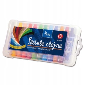 PASTELE OLEJNE 12 KOLORÓW KREDKI KT020-AB TETIS