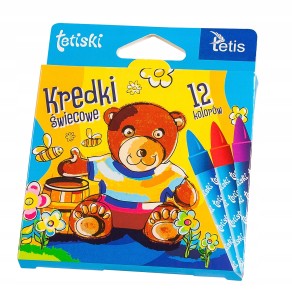 KREDKI ŚWIECOWE 12 KOLORÓW TETISKI KT015-AB TETIS