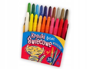 KREDKI ŚWIECOWE WYKRĘCANE 20 KOLORÓ KT010-AE TETIS