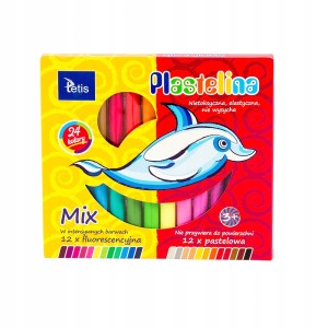 PLASTELINA SZKOLNA 24 KOLORY KP004-G TETIS
