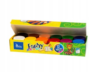 FARBY PLAKATOWE 12 KOLORÓW 20ML KF001-D TETIS