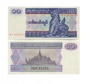 BANKNOT BIRMA 10 KYAT UNC