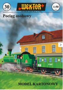 MODEL KARTONOWY POCIĄG OSOBOWY WEKTOR