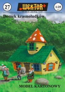 MODEL KARTONOWY DOMEK KRASNOLUDKÓW WEKTOR