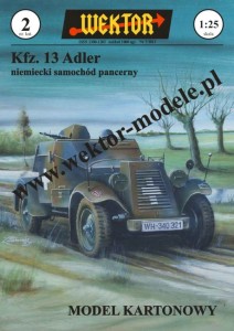 MODEL KARTONOWY Niemiecki samochód pancerny WEKTOR