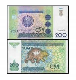 BANKNOT UZBEKISTAN 200 SUM UNC