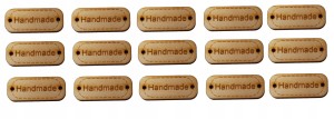 METKA HAND MADE DREWNIANA GUZIK 15SZT 25x15mm