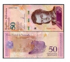 BANKNOT 50 BOLIVARES WENEZUELA 2018 UNC