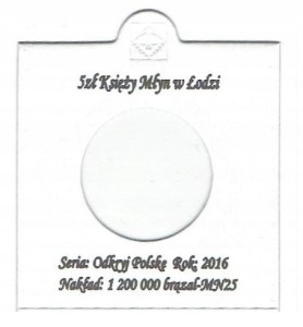 HOLDER+ OPIS DO MONETY 5ZŁ 2016 KSIĘŻY MŁYN W ŁODZ