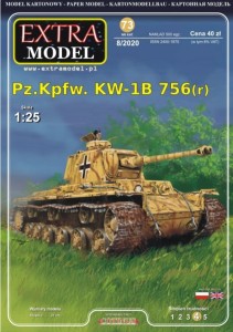 MODEL KARTONOWY CZOŁG CIĘŻKI PZ. KPFW. KW-1B 756