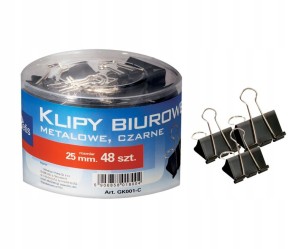 GK001-C KLIPY BIUROWE 25 MM 48 SZTUK TETIS