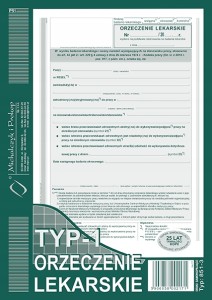 851-3 ORZECZENIE LEKARSKIE TYP-1 A5 MIPRO