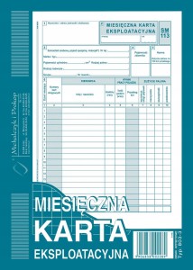 803-3 MIESIĘCZNA KARTA EKSPLOATCYJNA A5 MIPRO