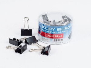 GK001-D KLIPY BIUROWE 32 MM 24 SZTUK TETIS