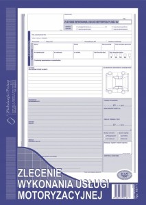 651-1 ZLECENIE WYKONANIA USŁUGI MOTORYZACYJNEJ