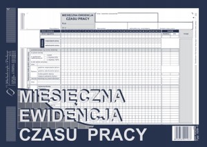526-1 MIESIĘCZNA EWIDENCJA CZASU PRACY A4 DRUK
