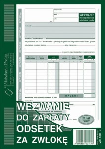 438-3 WEZWANIE DO ZAPŁATY ODSETEK ZA ZWŁOKĘ A5