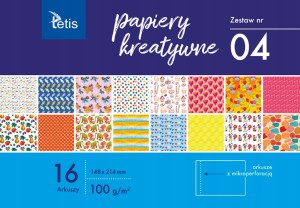 PAPIERY KREATYWNE A5 KOLOROWY KB029-04 TETIS