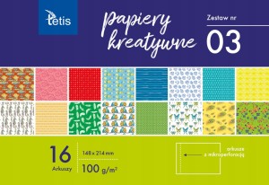 PAPIERY KREATYWNE A5 KOLOROWY KB029-03 TETIS