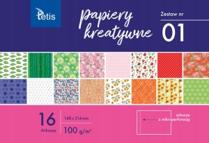 PAPIERY KREATYWNE A5 KOLOROWY KB029-01 TETIS